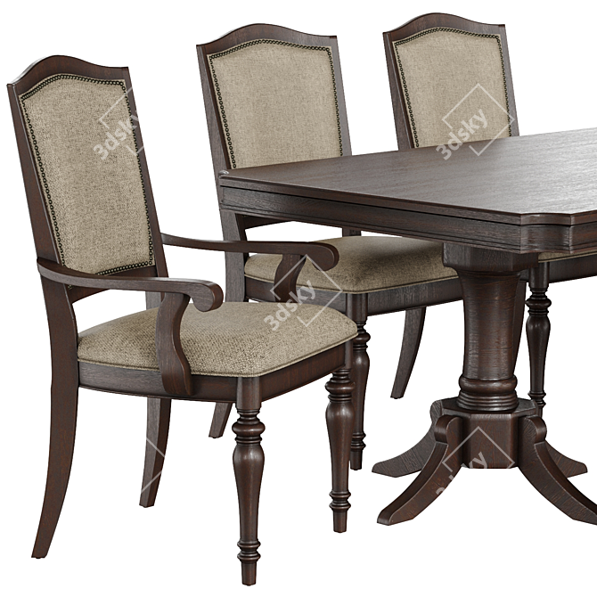 Elegant Dining Set: Wayfair Rheems Collection 3D model image 6