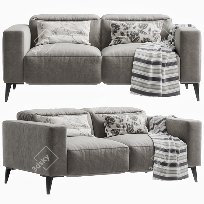 Modern Boconcept Zurich Sofa 3D model image 3