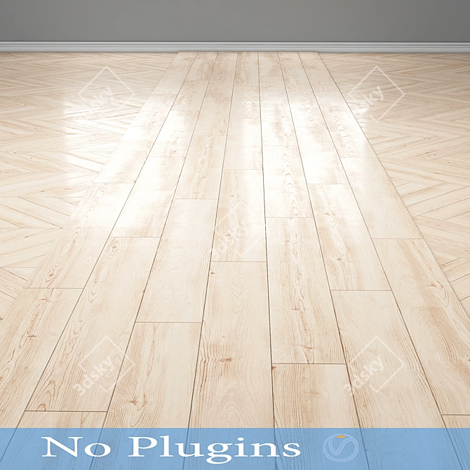 Rustic Oak Wood Flooring 3D model image 1