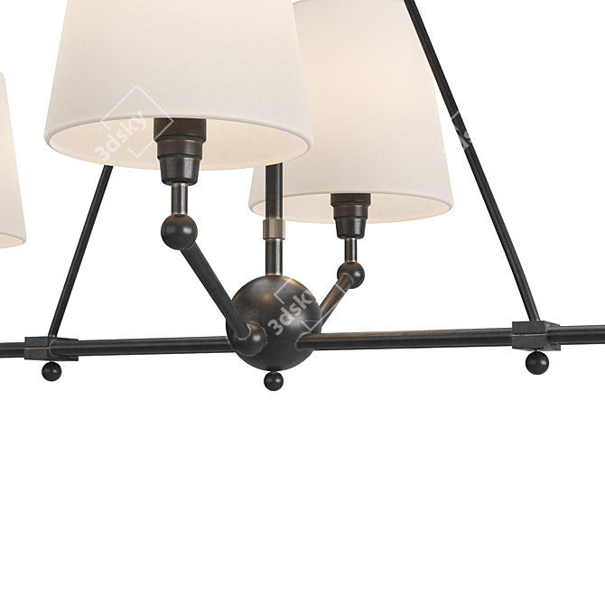 Bronze Barrington Chandelier - Elegant Lighting Statement 3D model image 4