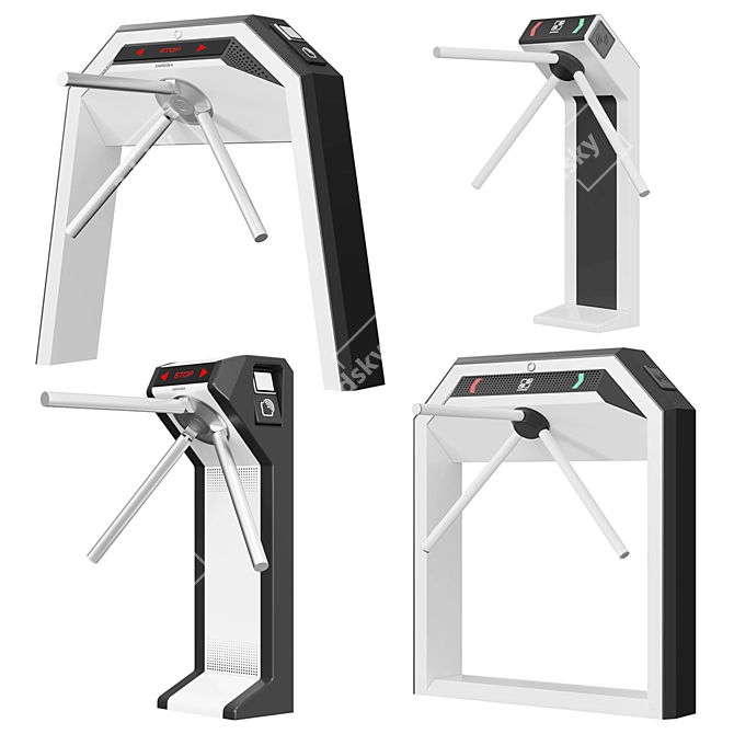 Smooth Turnstile Bundle 3D model image 1