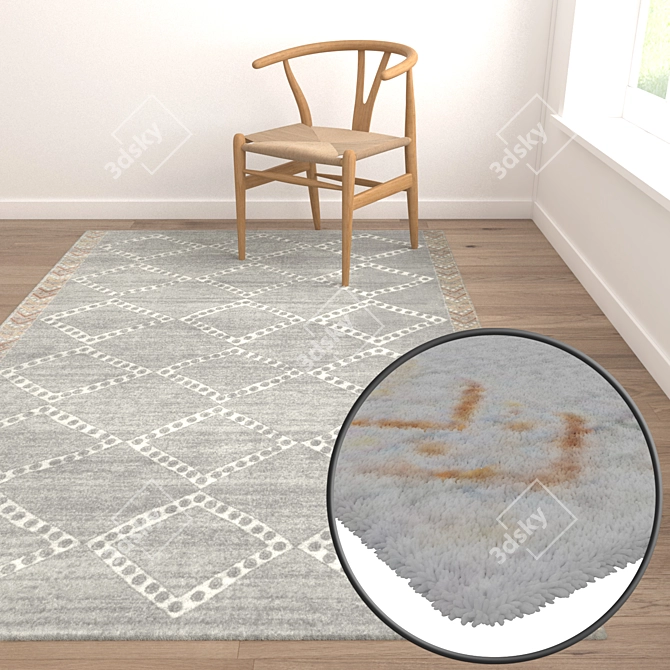 Luxury Carpet Set: High-Quality Textures, Multiple Variants 3D model image 5