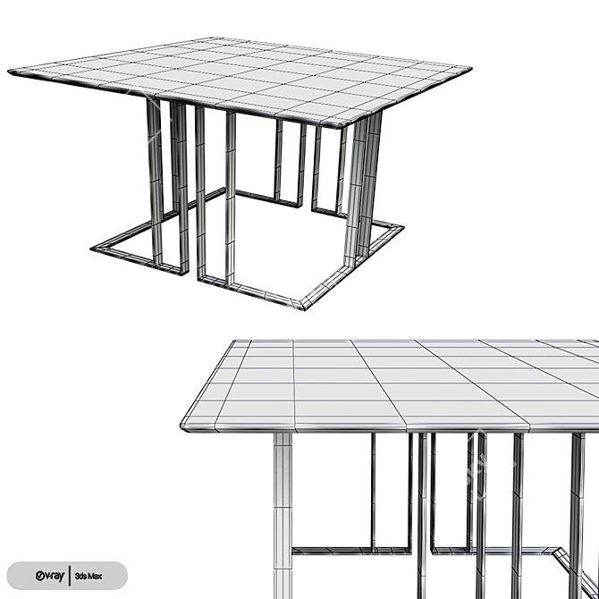 Modern Meridiani Charlie Table 3D model image 3