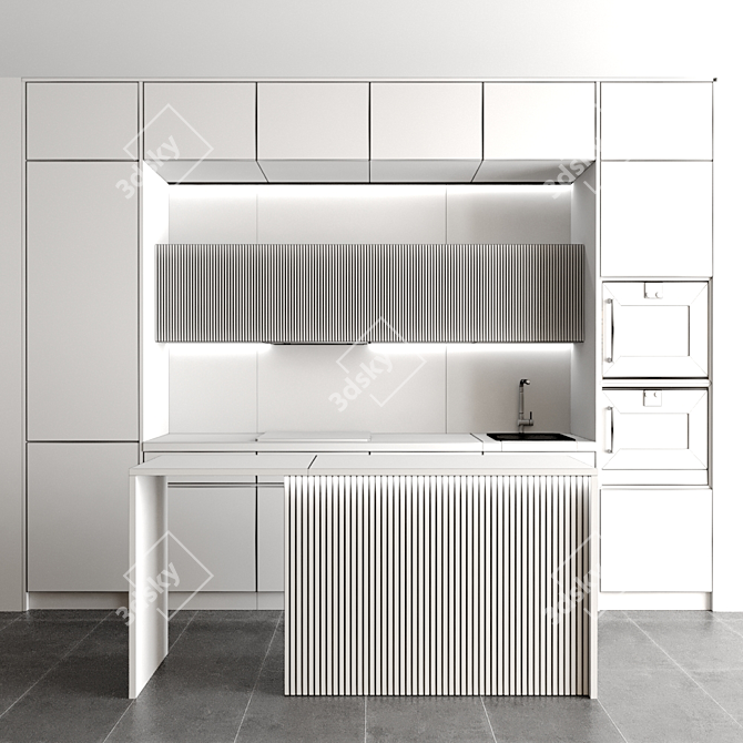 Modern Kitchen Interior Design 3D model image 5