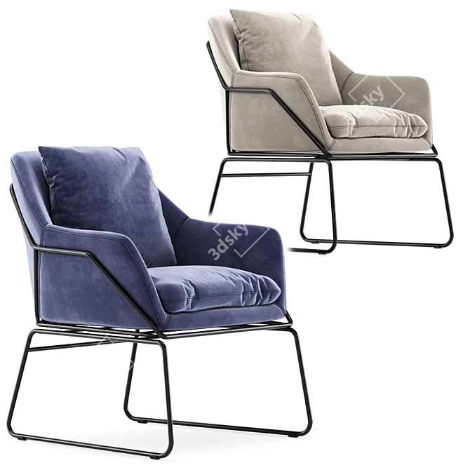 Carson Carrington Svelgen Chair: Sleek and Stylish 3D model image 3