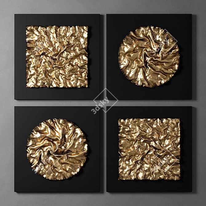  Modern Geometric Wall Decor 3D model image 1