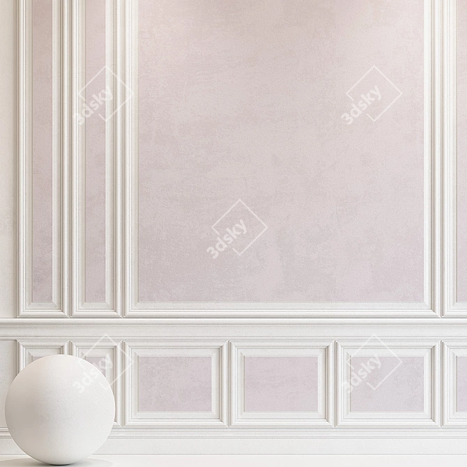 Elegant Plaster with Molding 3D model image 2