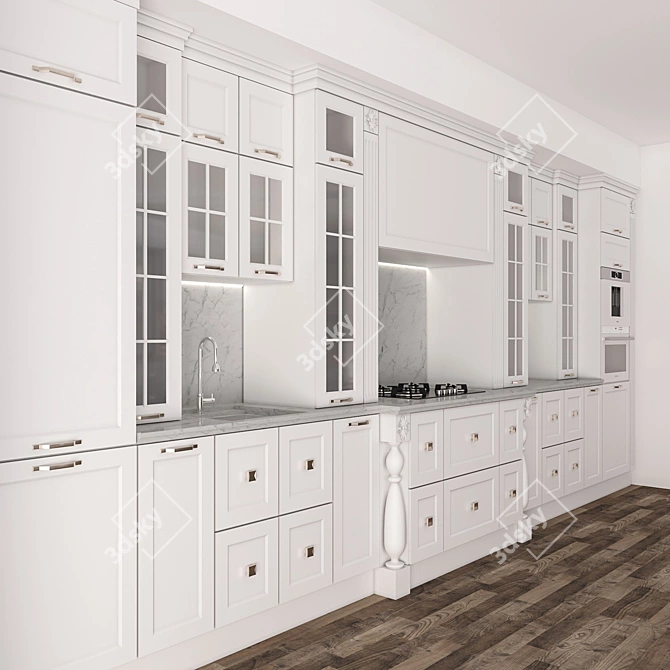 Modern Kitchen Set: High-Quality, Detailed Design 3D model image 5