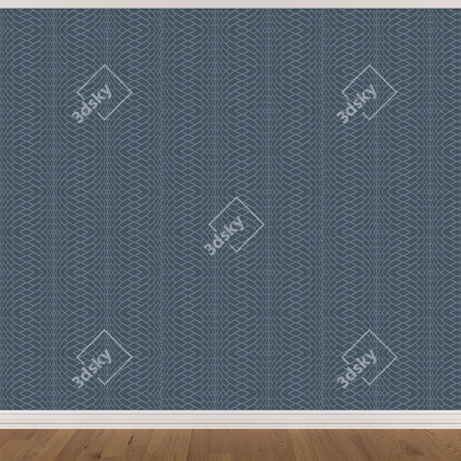 Seamless Wallpaper Set - 3 Colors 3D model image 3