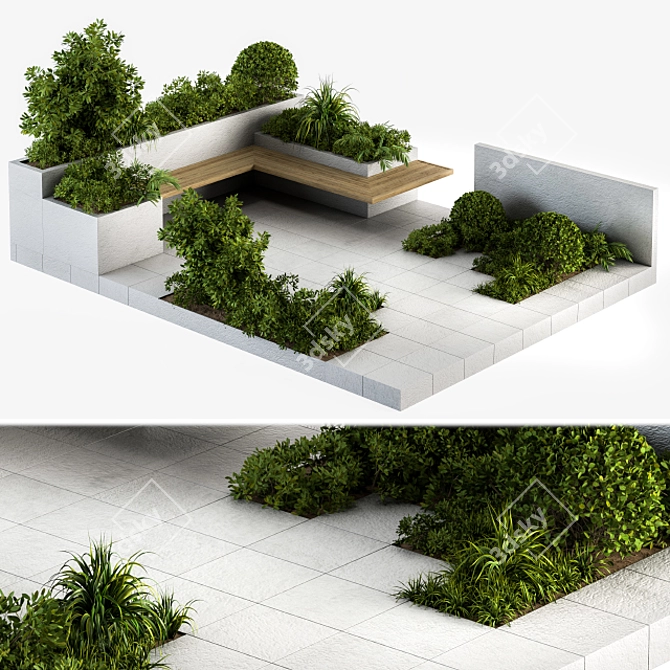 Roofscape Furniture: Elegant Outdoor Oasis 3D model image 1