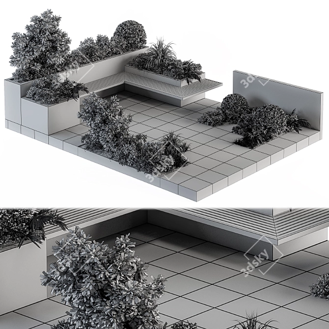 Roofscape Furniture: Elegant Outdoor Oasis 3D model image 4
