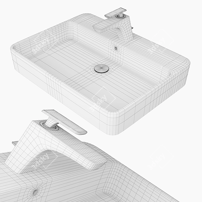 TOTO LW951CJ Lavatory: Precise Design, Vray & Corona Compatible 3D model image 2