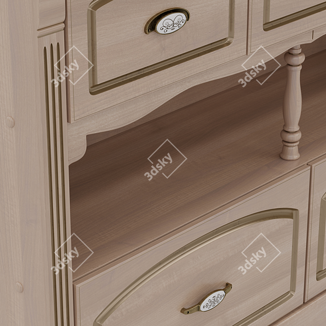 Classic Provence Chest of Drawers 3D model image 3