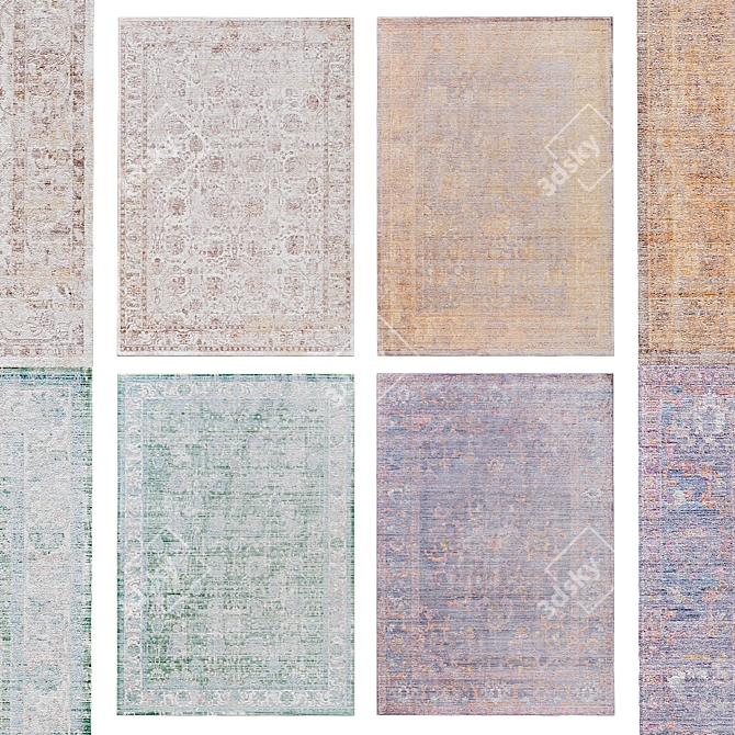 Vintage Rug Collection | Elegant Designs 3D model image 1