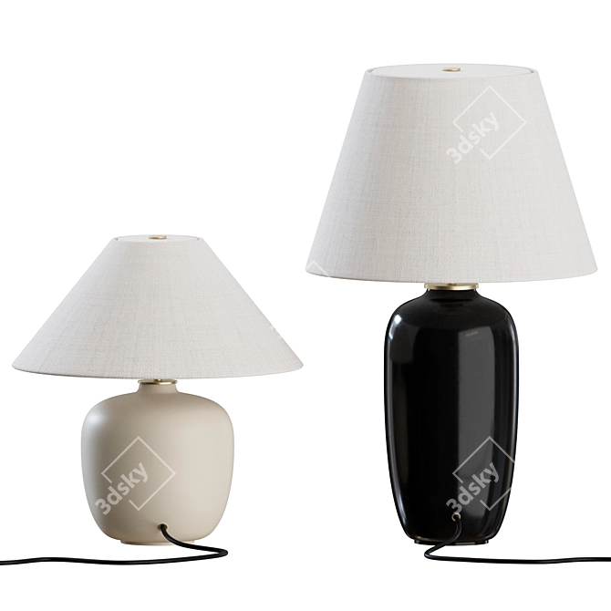 Sculptural Table Lamp by MENU 3D model image 5