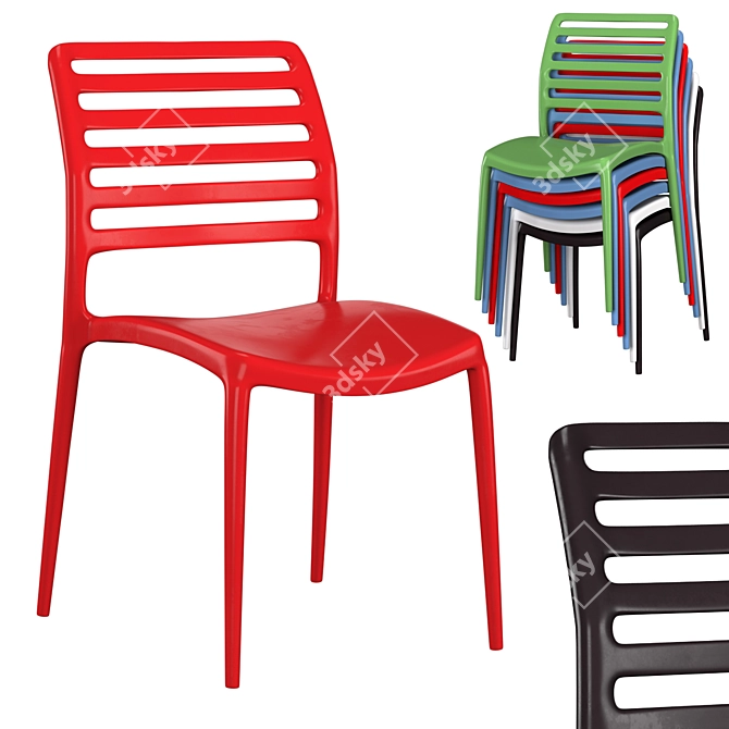 LAMA Outdoor Chair: Stylish and Durable Seating 3D model image 1