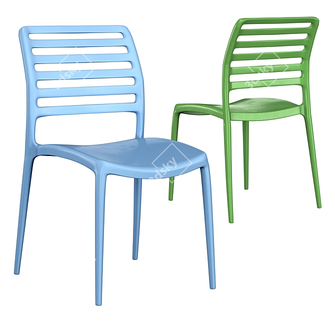 LAMA Outdoor Chair: Stylish and Durable Seating 3D model image 2