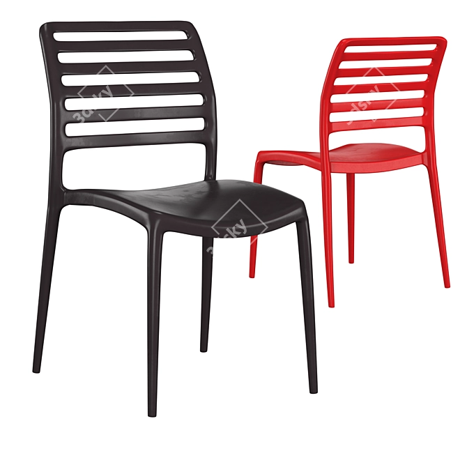 LAMA Outdoor Chair: Stylish and Durable Seating 3D model image 4