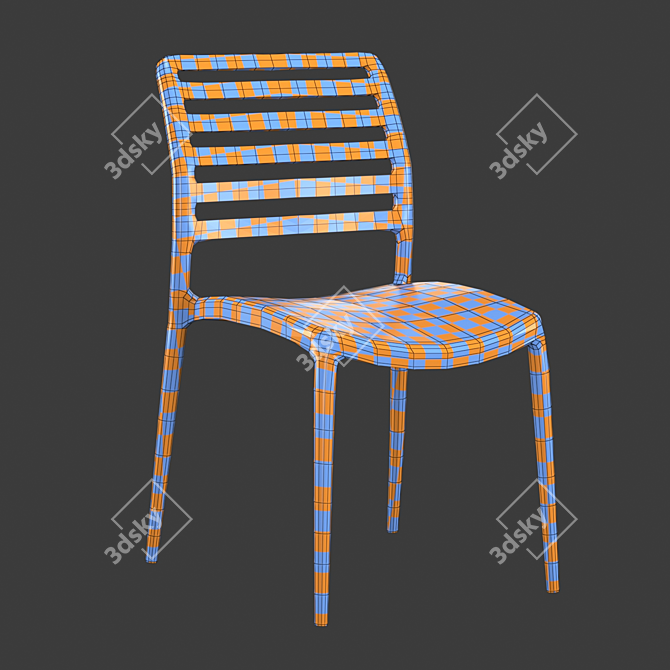 LAMA Outdoor Chair: Stylish and Durable Seating 3D model image 5