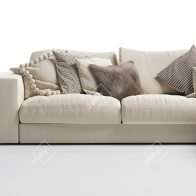 Vittoria Charlie: Stylish and Spacious Sofa 3D model image 3