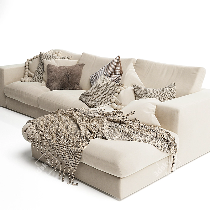 Vittoria Charlie: Stylish and Spacious Sofa 3D model image 4