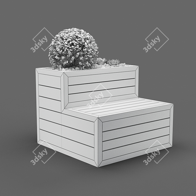 Sturdy Poly Bench - 100cm 3D model image 3