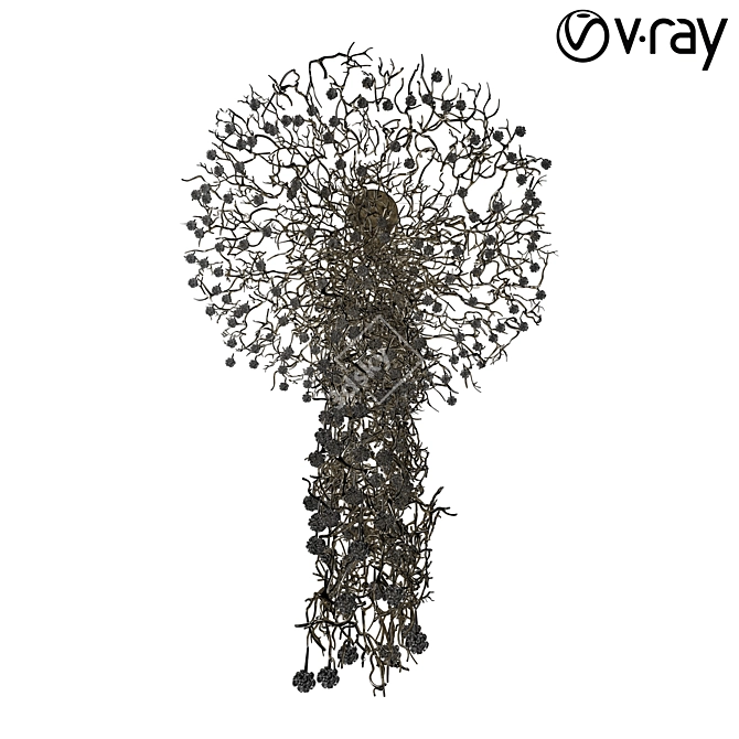 Sleek Serip Chandelier 3D model image 3