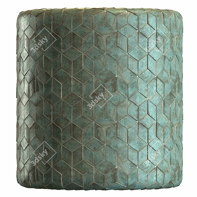 Roman Rhombus Clay Tiles - Unique Beauty 3D model image 2