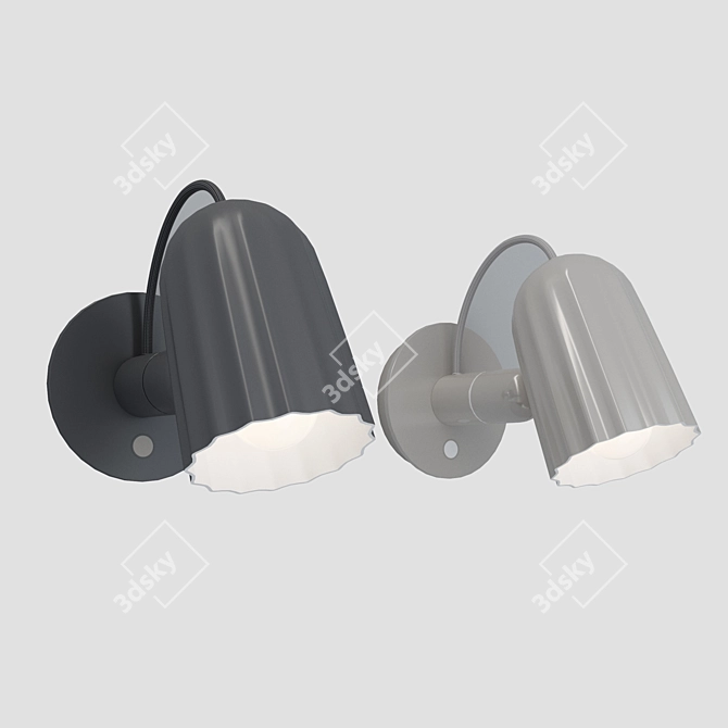 Minimalist Wall Lamp HAY 3D model image 2