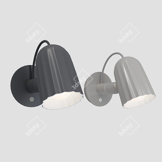 Minimalist Wall Lamp HAY 3D model image 6