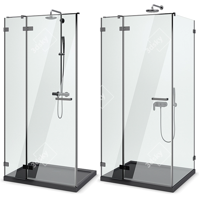 Radaway Arta Black Shower Enclosure 3D model image 3