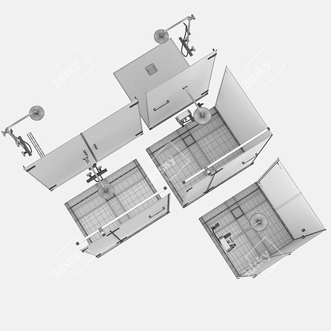 Radaway Arta Black Shower Enclosure 3D model image 5