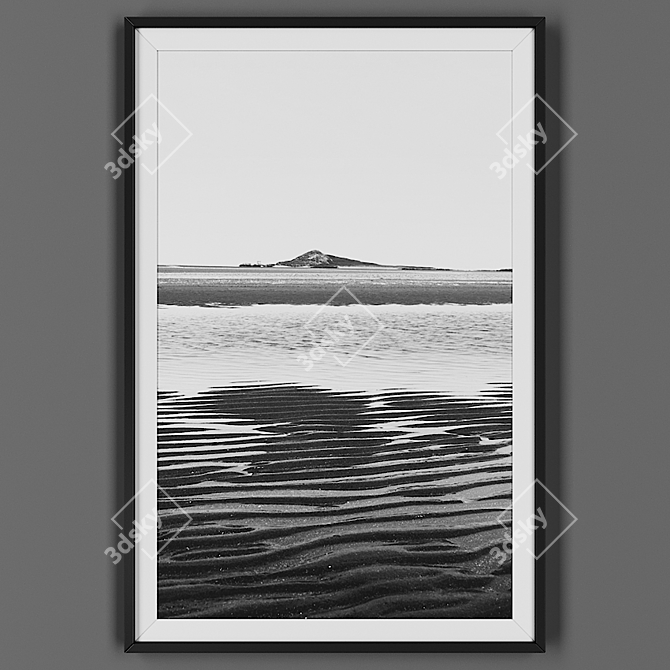 Elegant Black Framed Picture 3D model image 1