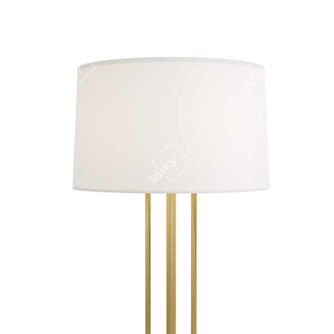 Antique Brass Candice Floor Lamp 3D model image 3