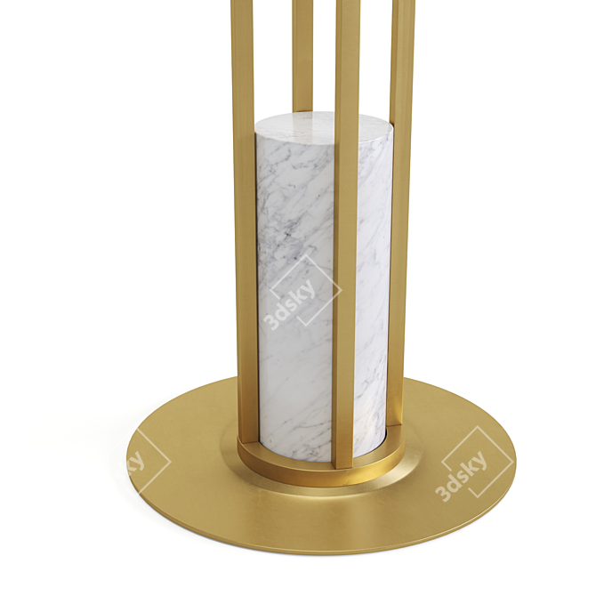 Antique Brass Candice Floor Lamp 3D model image 4