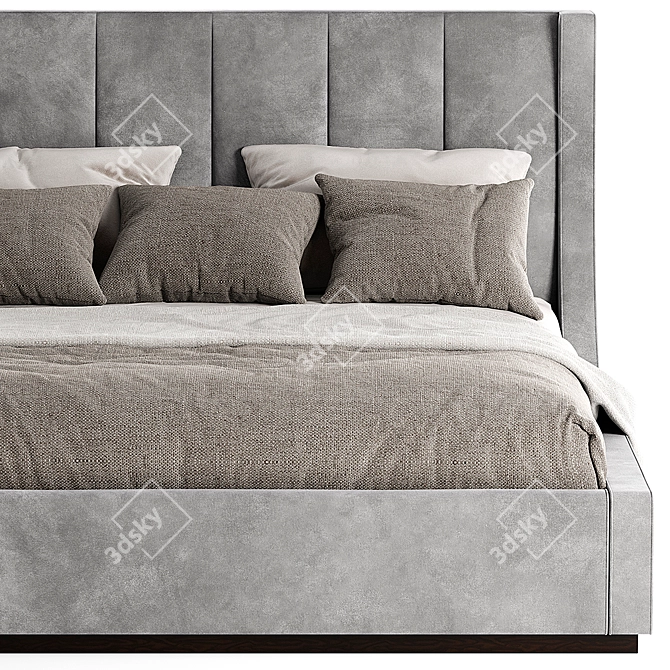 Elegant Longhi Kubrick Bed 3D model image 2