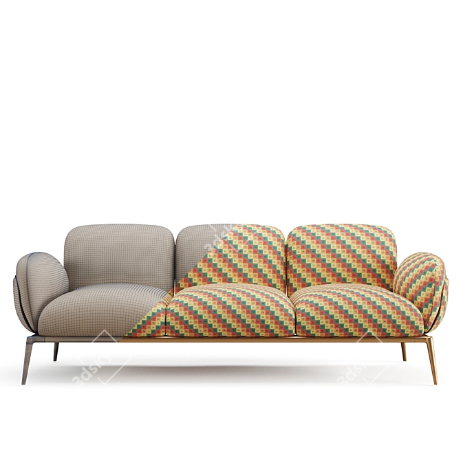 Cozy Brooklyn 3-Seater Sofa 3D model image 2