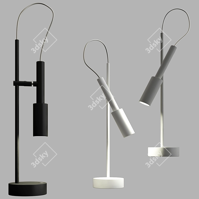 Title: Sleek Tubino Table Lamps 3D model image 1