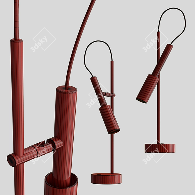Title: Sleek Tubino Table Lamps 3D model image 3