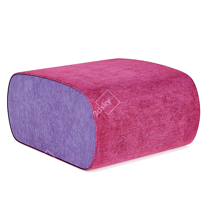 Modern Fabric Pouf: Versatile and Stylish 3D model image 4