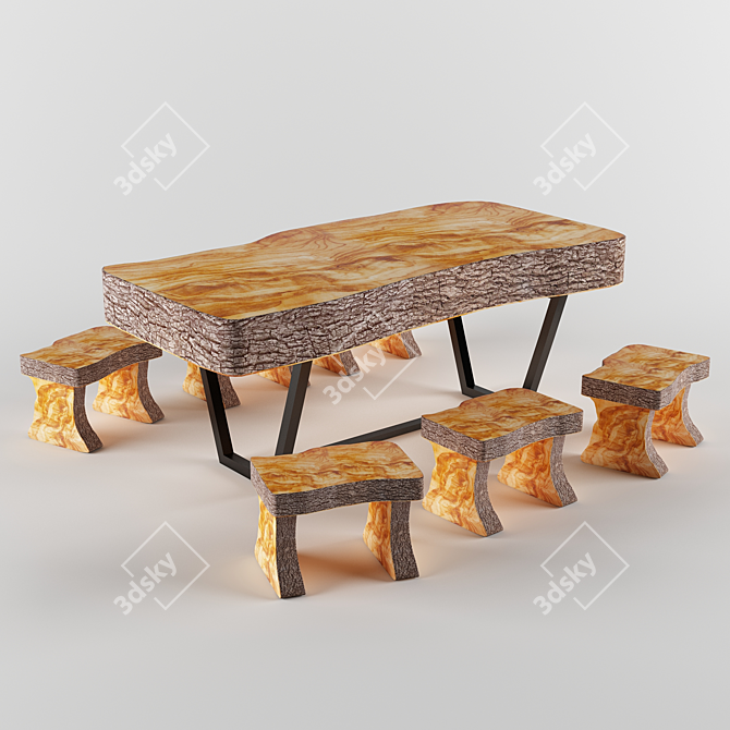 Unique Original Table Design 3D model image 1