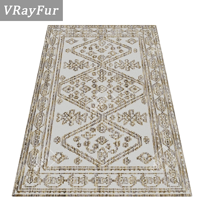 Luxury Texture Carpets Set 3D model image 2