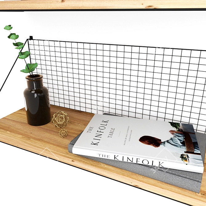 Stylish Decor Bookshelves 3D model image 4