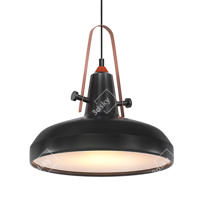 Industrial Metal Pendant Light 3D model image 1