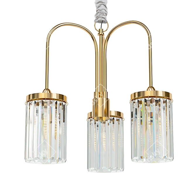 Elegant Newport 4503 Gold Chandelier 3D model image 1