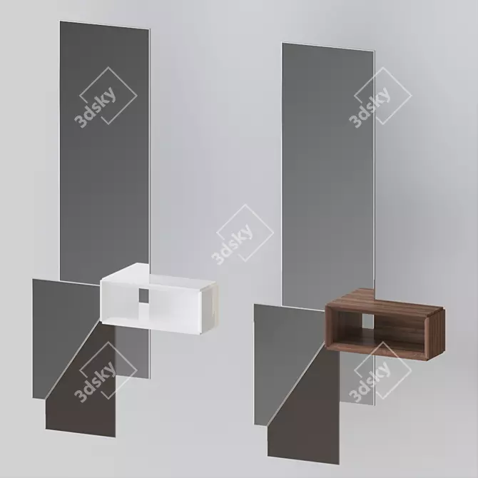 Elegant Alfred/Armas Floor Mirror 3D model image 1