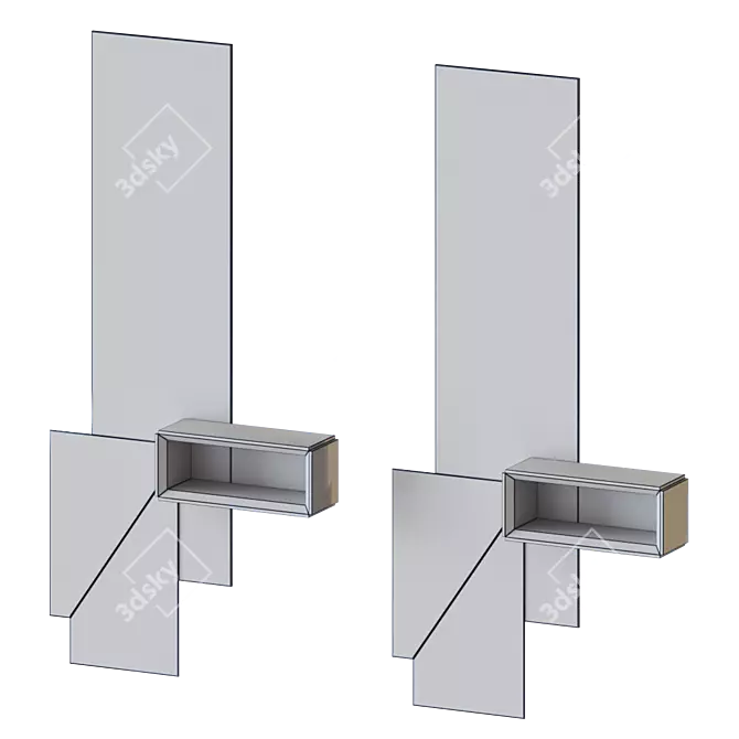 Elegant Alfred/Armas Floor Mirror 3D model image 2