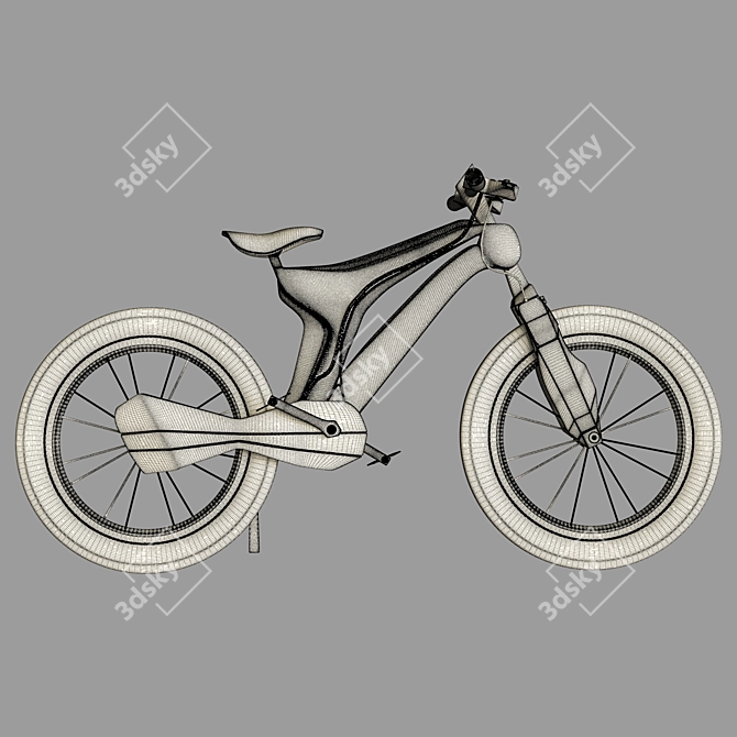 Sleek Modern Bike 3D model image 4