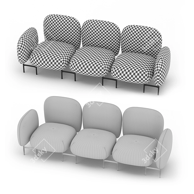 Modern Comfort: Isole Sofa 3D model image 4