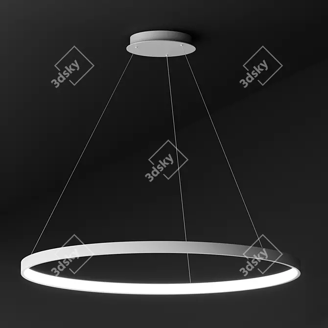 Sleek Halo Pendant Lamp 3D model image 1